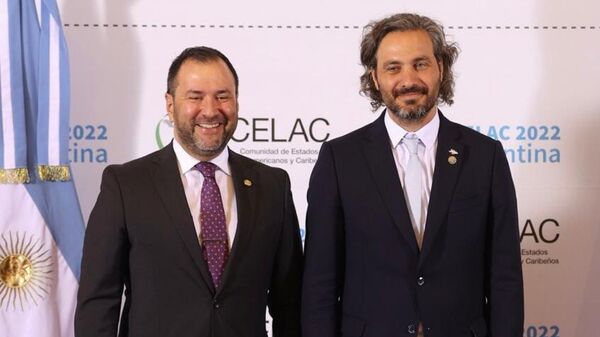 El canciller de Venezuela, Yván Gil (a la izquierda), en la séptima Cumbre de CELAC  - Sputnik Mundo