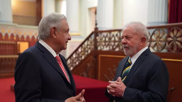 Los presidentes de México y Brasil, Andrés Manuel López Obrador y Luiz Inácio Lula da Silva. Los presidentes de México y Brasil, Andrés Manuel López Obrador y Luiz Inácio Lula da Silva. - Sputnik Mundo
