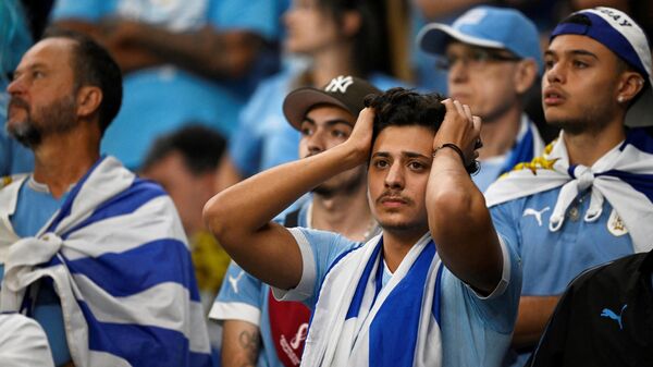 Unos aficionados de Uruguay durante el Mundial en Catar 2022 - Sputnik Mundo