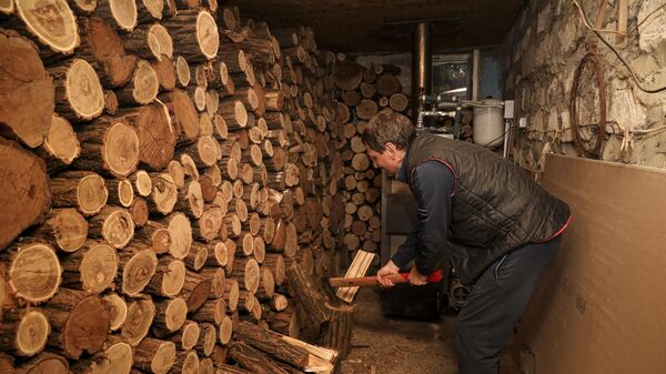 Uso de troncos para calefaccionar en Moldavia - Sputnik Mundo