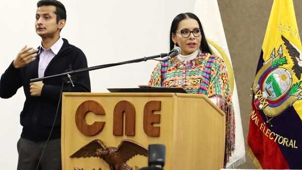  La presidenta del Consejo Nacional Electoral (CNE) de Ecuador, Diana Atamaint - Sputnik Mundo