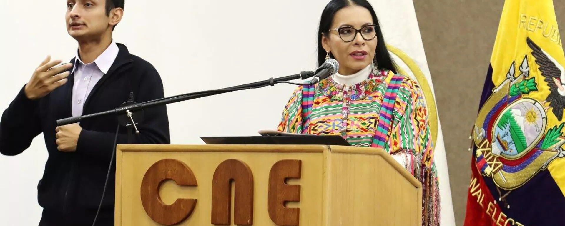 La presidenta del Consejo Nacional Electoral (CNE) de Ecuador, Diana Atamaint La presidenta del Consejo Nacional Electoral (CNE) de Ecuador, Diana Atamaint - Sputnik Mundo, 1920, 08.09.2023