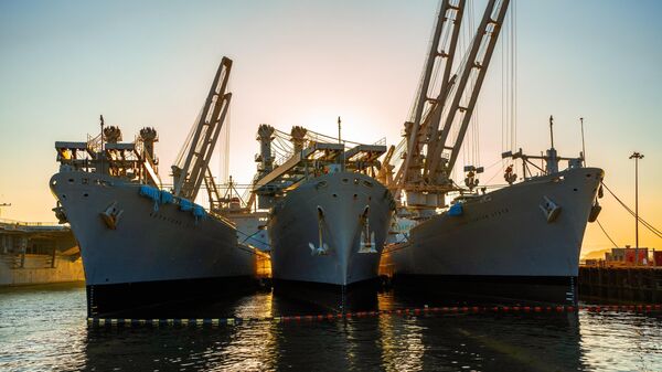 Buques amarrados en un puerto. Imagen referencial - Sputnik Mundo