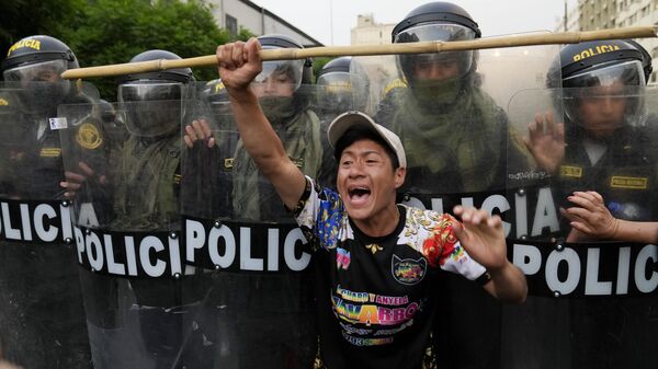 Las protestas en Perú, el 9 de febrero - Sputnik Mundo