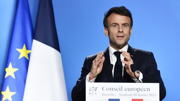  El presidente francés, Emmanuel Macron - Sputnik Mundo