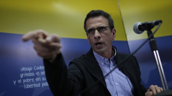Henrique Capriles, dirigente opositor venezolano y dos veces candidato a la Presidencia de Venezuela - Sputnik Mundo