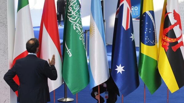 Las banderas de los países-miembros de G20 - Sputnik Mundo