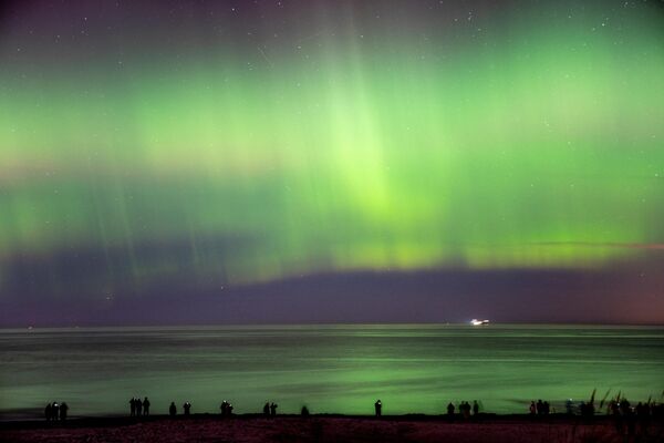 La aurora boreal en Dinamarca. - Sputnik Mundo