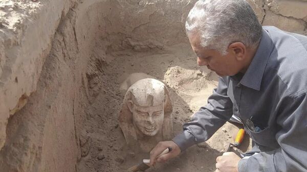 Descubierta en Egipto una esfinge con el rostro del emperador romano Claudio - Sputnik Mundo