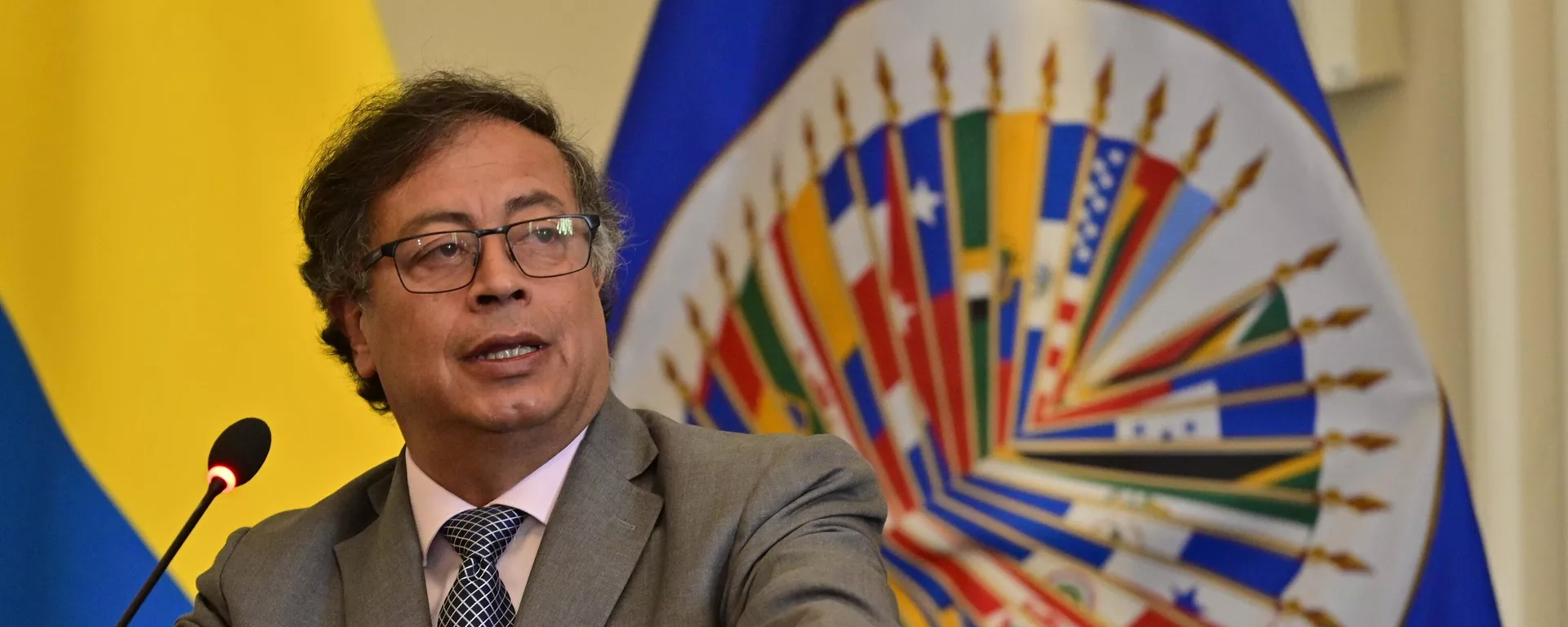 El presidente Gustavo Petro en su discurso ante la OEA - Sputnik Mundo, 1920, 03.05.2023