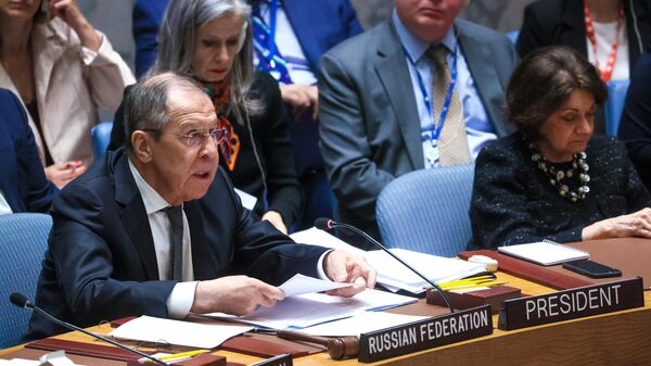 Discurso del ministro de Relaciones Exteriores de Rusia, Serguéi Lavrov, en el Consejo de Seguridad de la ONU - Sputnik Mundo