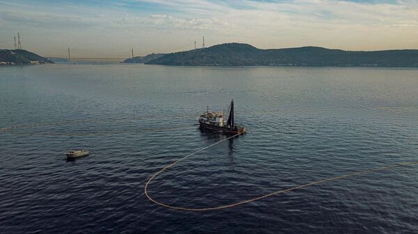 Un barco pesquero frente a la costa de Estambul, Turquía - Sputnik Mundo