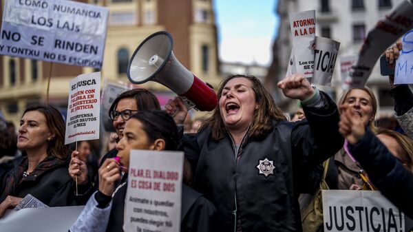 Protestas en España (archivo) - Sputnik Mundo
