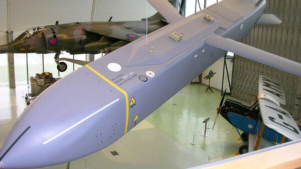 Misiles de crucero de largo alcance Storm Shadow del Reino Unido en el Museo de la Real Fuerza Aérea de Londres - Sputnik Mundo