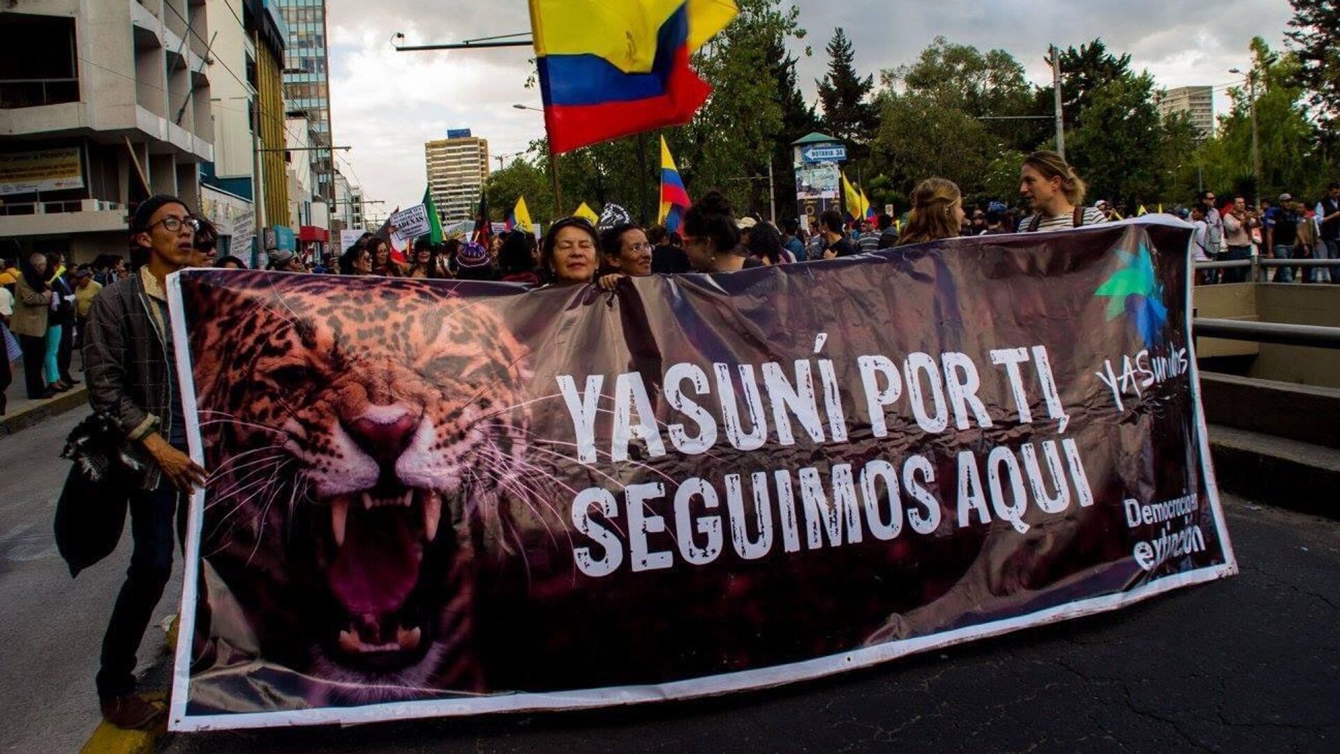 Manifestantes contra la explotación petrolera en Yasuní - Sputnik Mundo, 1920, 01.06.2023
