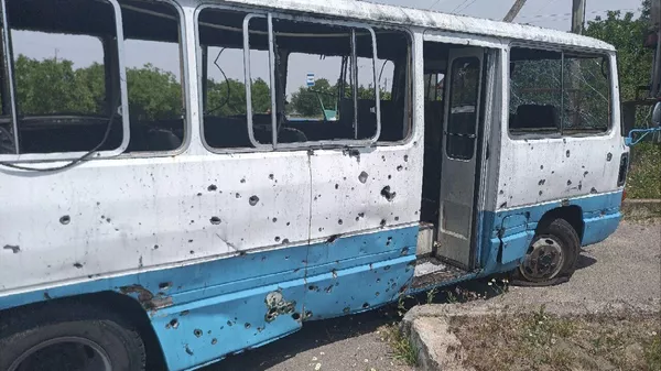 Las consecuencias del ataque ucraniano en Gólaya Pristan, provincia de Jersón - Sputnik Mundo