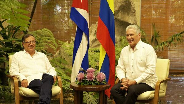 Gustavo Petro, presidente de Colombia, y Miguel Díaz-Canel, presidente de Cuba.  - Sputnik Mundo