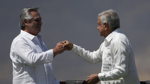 Andrés Manuel López Obrador y Alberto Fernández - Sputnik Mundo