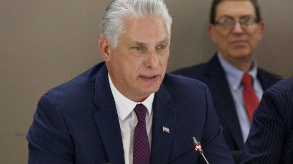 Miguel Díaz-Canel, presidente de Cuba, durante la Cumbre para un Nuevo Pacto Financiero, en junio de 2023 - Sputnik Mundo