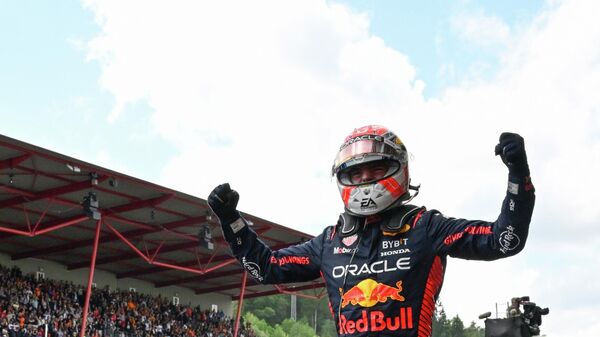 El piloto holandés de Red Bull Racing Max Verstappen ganó el Gran Premio de Bélgica de Fórmula 1, el 30 de julio de 2023.  - Sputnik Mundo