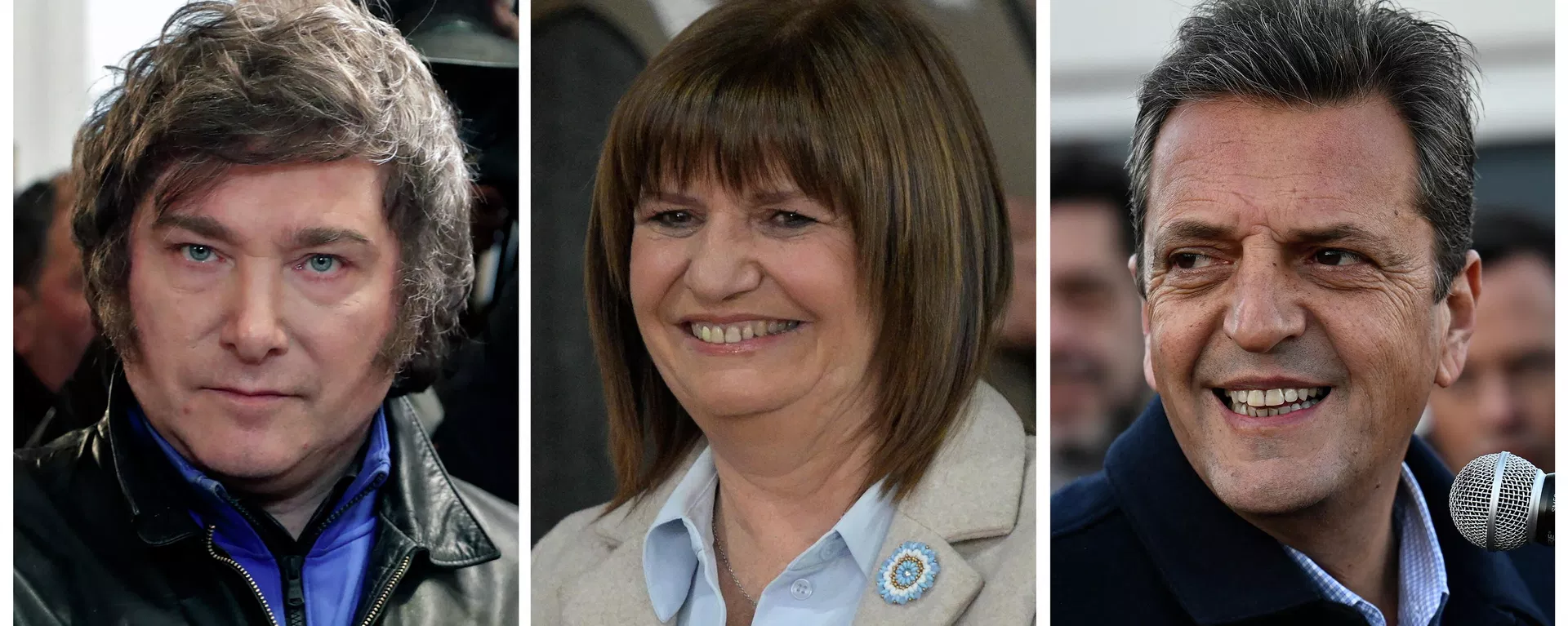 Los candidatos a la presidencia argentina Javier Milei, Patricia Bullrich y Sergio Massa - Sputnik Mundo, 1920, 15.08.2023