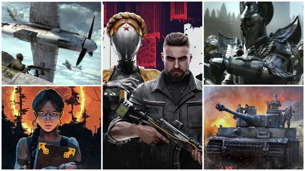 Posters de los videojuegos rusos Atomic Heart, Black Book, Heroes of Might and Magic V, Blitzkrieg y IL-2 Shturmovik - Sputnik Mundo