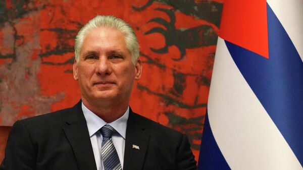 El presidente cubano, Miguel Diaz-Canel, - Sputnik Mundo