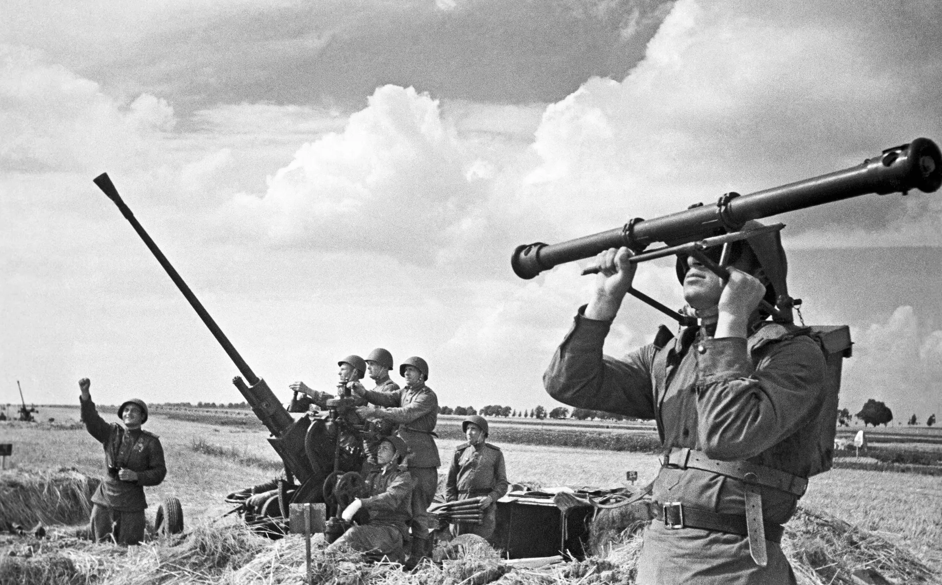 Artilleros antiaéreos soviéticos en la zona de combate de Kursk - Sputnik Mundo