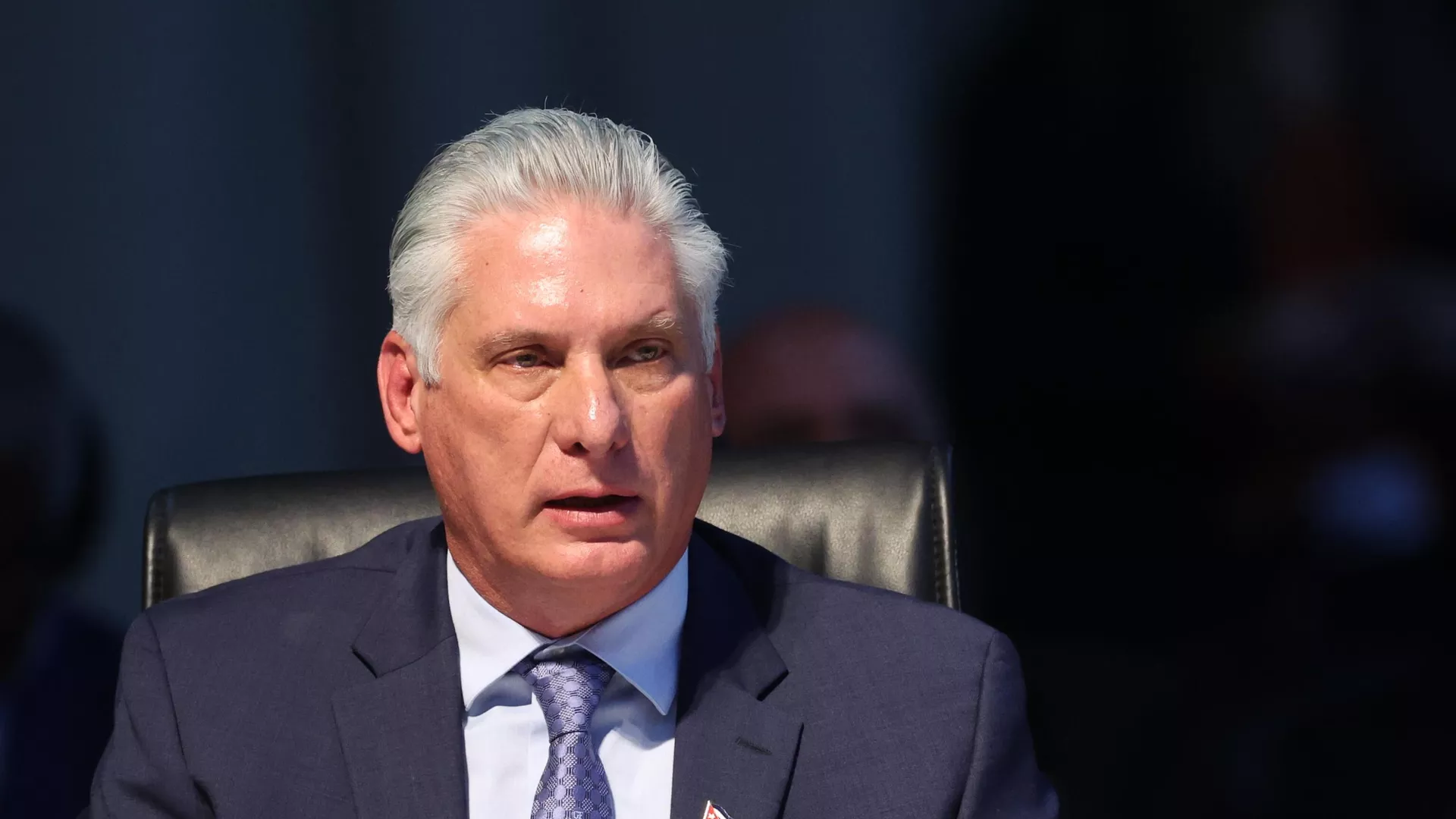 Miguel Díaz-Canel, el presidente de Cuba,  en la sesión de Diálogo BRICS+ en Johannesburgo, Sudáfrica, el 24 de agosto de 2023  - Sputnik Mundo, 1920, 27.12.2023