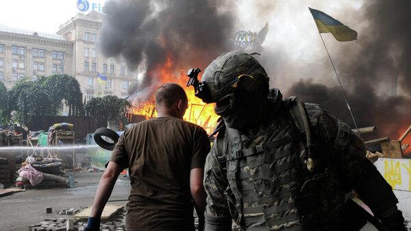 Protestas en Kiev, Ucrania, 2014  - Sputnik Mundo