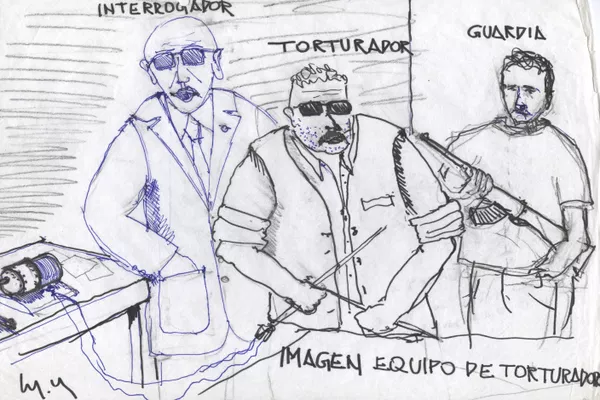 Dibujos de Miguel Montecinos sobre el centro de torturas en Villa Grimaldi - Sputnik Mundo