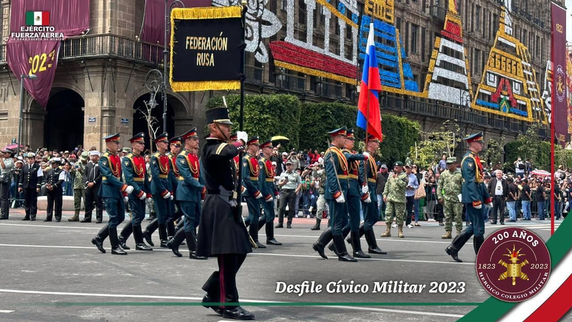 Un representativo del ejército de la Federación rusa participó en el desfile cívico militar en México. - Sputnik Mundo, 1920, 16.09.2023