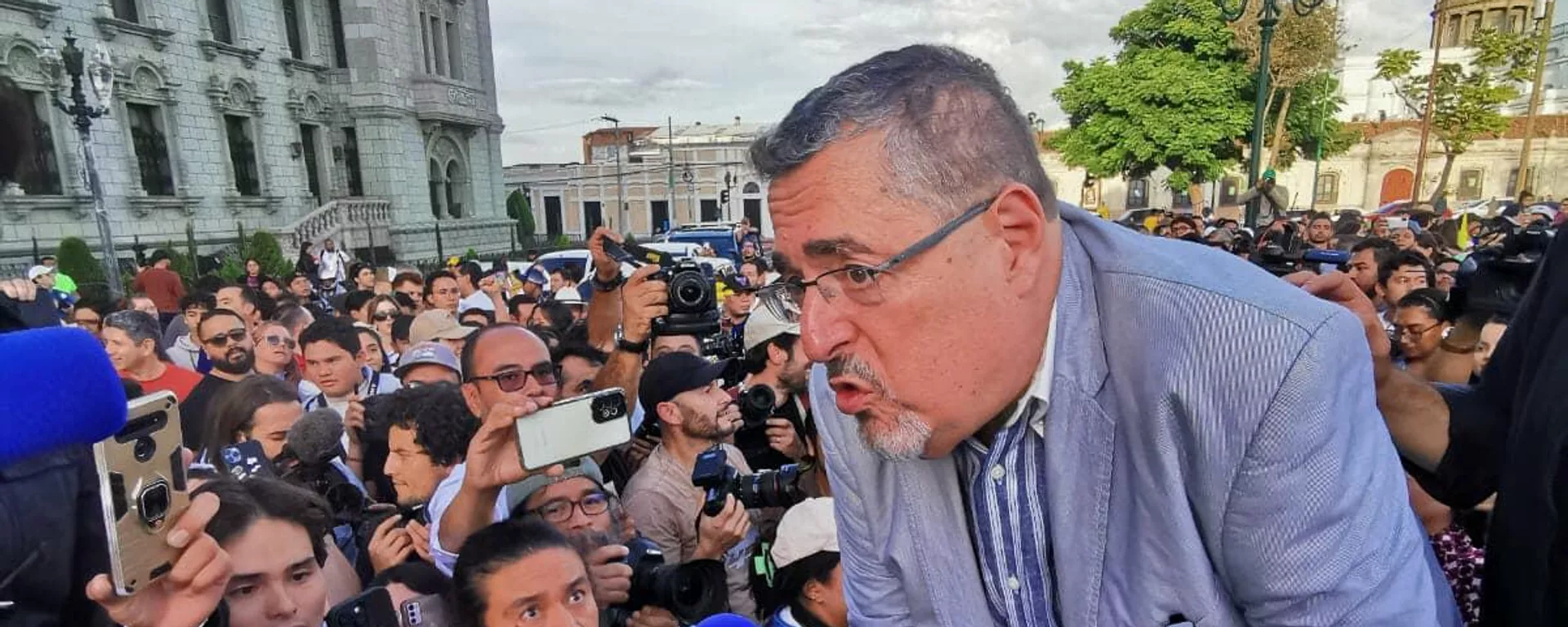 Mitin del entonces candidato presidencial del Movimiento Semilla en la Plaza de la Constitución guatemalteca - Sputnik Mundo, 1920, 03.11.2023