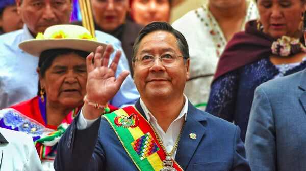 El presidente Luis Arce en su presentación en la Asamblea Plurinacional de Bolivia - Sputnik Mundo