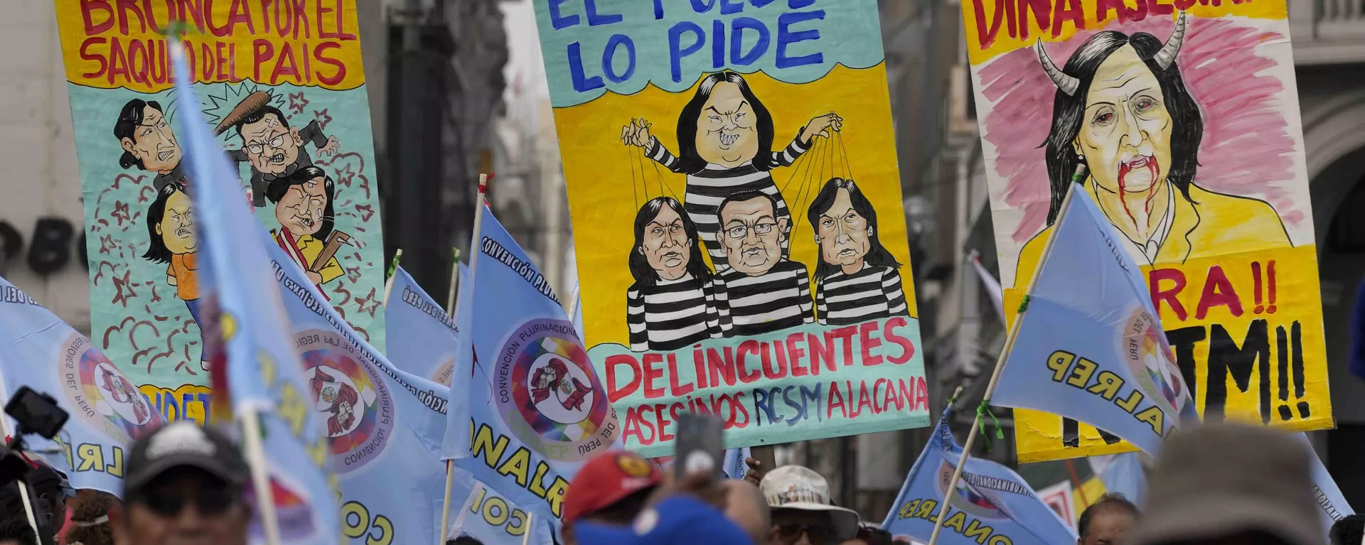Manifestantes peruanos protestan contra Dina Boluarte  - Sputnik Mundo, 1920, 08.12.2023