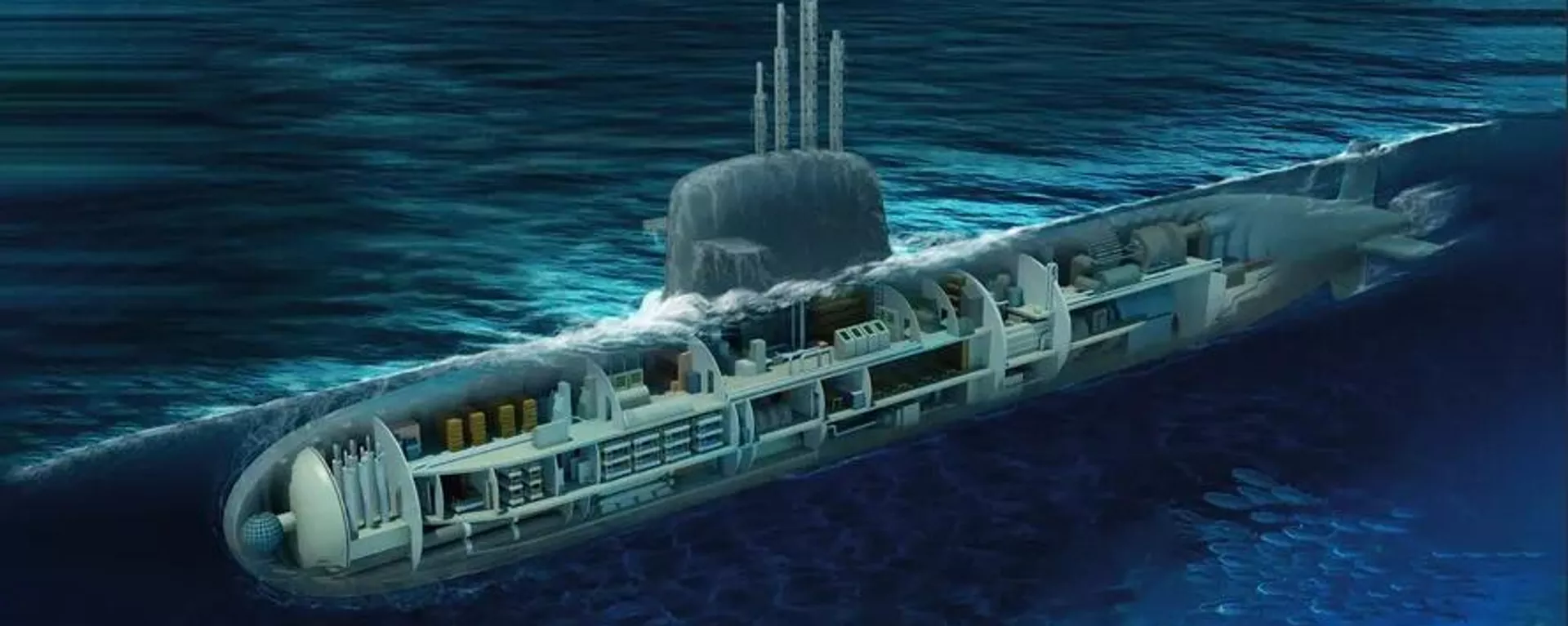 Representación gráfica del primer submarino nuclear brasileño - Sputnik Mundo, 1920, 14.12.2023