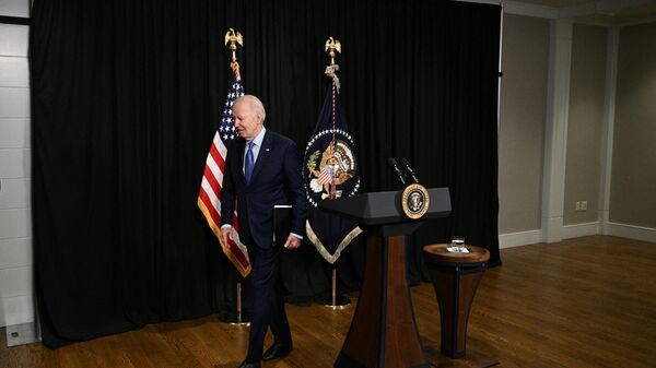 El presidente de EEUU, Joe Biden, después de pronunciar un discurso sobre la liberación de rehenes de Gaza, en Massachusetts, el 26 de noviembre de 2023.  - Sputnik Mundo