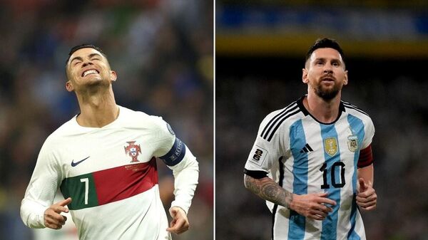 El futbolista portugués Cristiano Ronaldo y el delantero argentino Lionel Messi - Sputnik Mundo