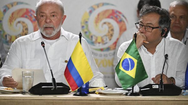 Los presidentes de Brasil y Colombia, Lula da Silva y Gustavo Petro (archivo) - Sputnik Mundo
