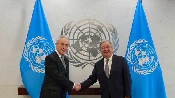 Héctor Vasconcelos se reunió con el secretario general de la ONU,  António Guterres. - Sputnik Mundo