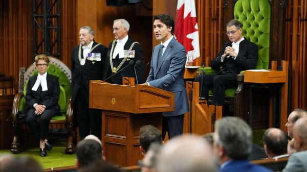 El primer ministro canadiense, Justin Trudeau, habla ante la Cámara baja en Ottawa, Canadá, en septiembre de 2023. - Sputnik Mundo