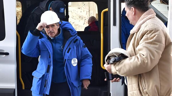 El director general del Organismo Internacional de Energía Atómica (OIEA), Rafael Grossi, llegó a la central nuclear de Zaporozhie, el 7 de febrero, 2024 - Sputnik Mundo