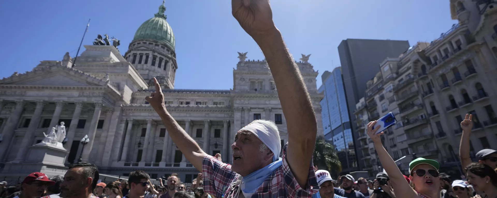 Una protesta en Argentina - Sputnik Mundo, 1920, 20.03.2024