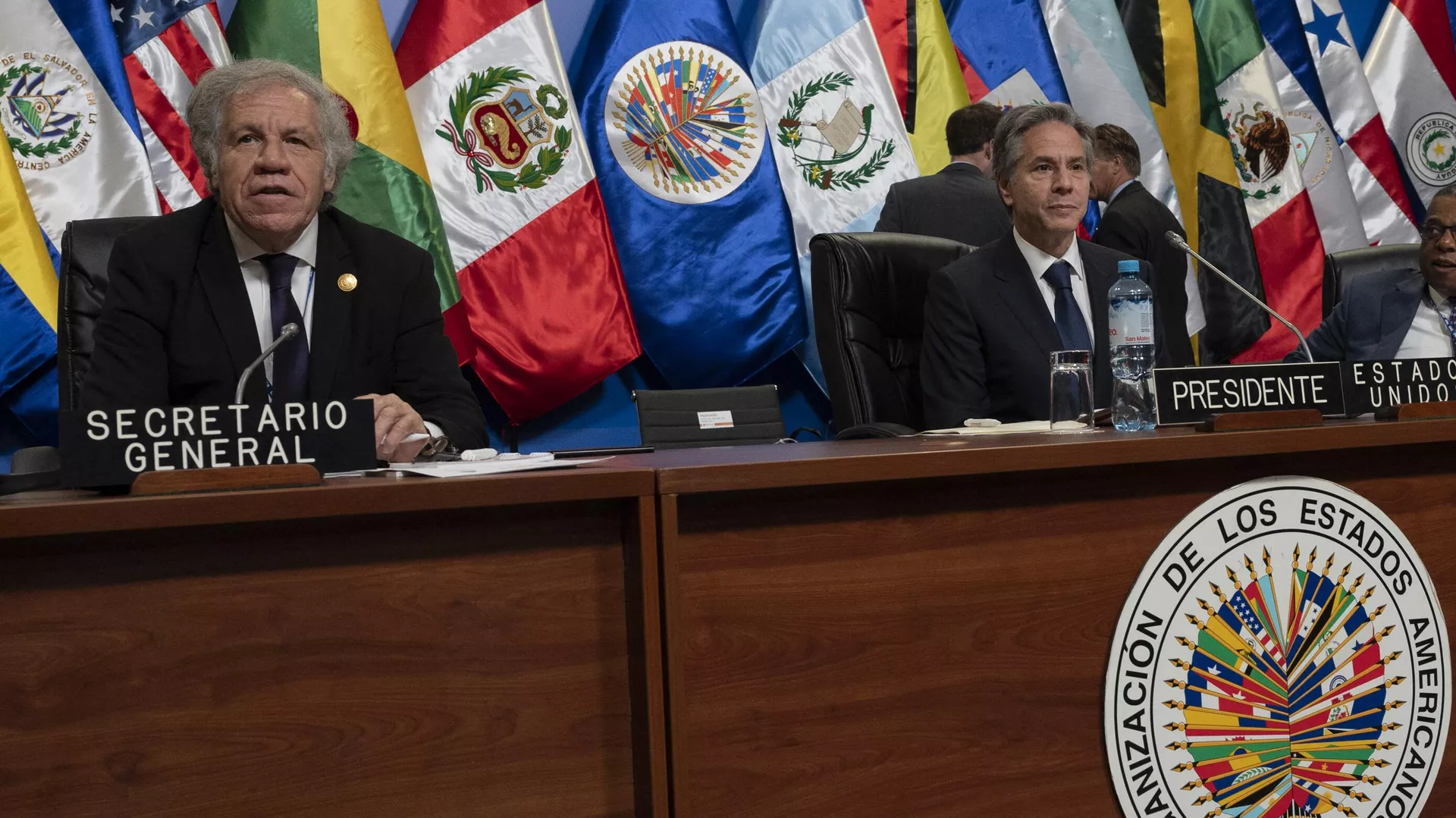 El secretario general de la OEA, Luis Almagro, y el secretario de Estado de EEUU, Antony Blinken - Sputnik Mundo, 1920, 06.04.2024