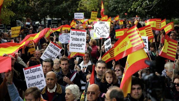 Voto simbólico por la Independencia catalán (Archivo) - Sputnik Mundo