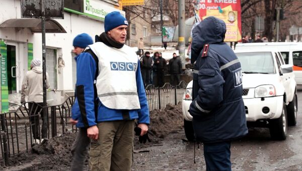 Observadores de la OSCE en Donetsk - Sputnik Mundo