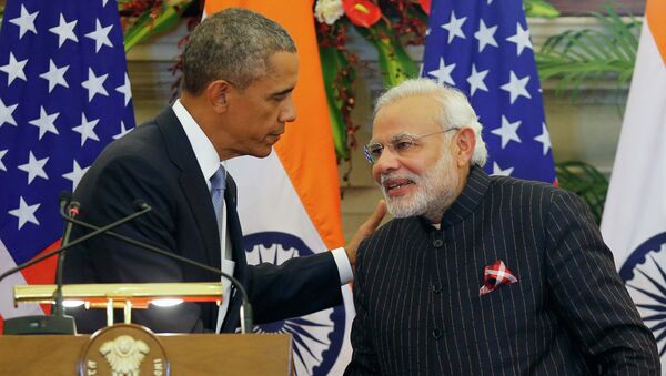 Barack Obama, presidente de EEUU y Narendra Modi, primer ministro de India - Sputnik Mundo