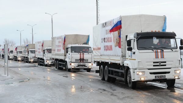 12ª convoy humanitario ruso a Ucrania - Sputnik Mundo
