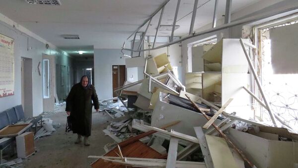 Damaged hospital in Donetsk - Sputnik Mundo