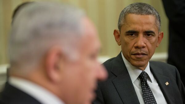 Primer ministro de Israel, Benjamín Netanyahu y presidente de EEUU, Barack Obama - Sputnik Mundo